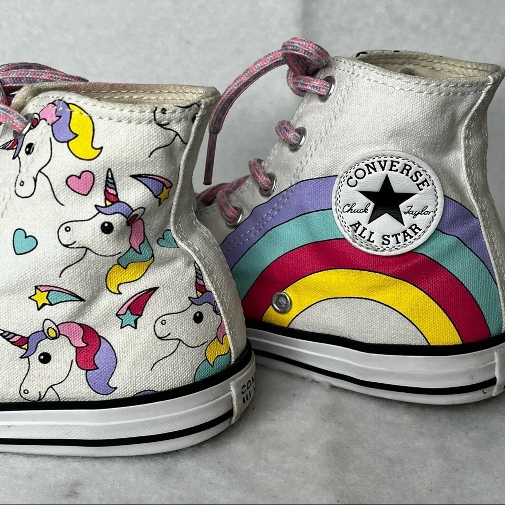 Converse Unicorn Sneaker All High Top Chuck‎ Taylor Rainbow Girls Size 3